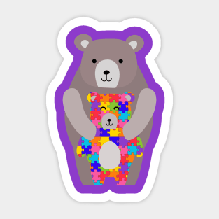 autism mama bear Sticker